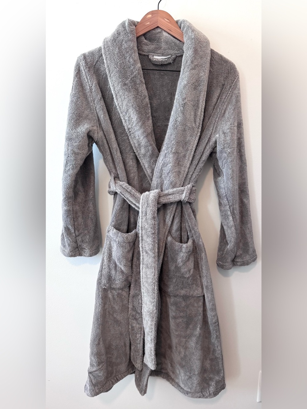 Parachute Classic Turkish Cotton Robe Stone Gray 100% Cotton Size Small